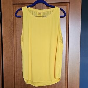 CALIA by Carrie Underwood Yellow Sleeveless Tank Top